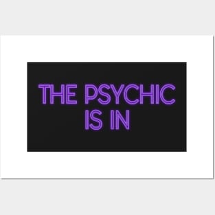 the psychic is in, purple Posters and Art